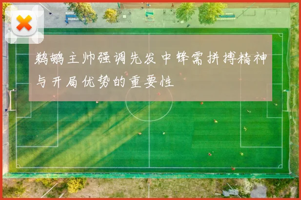 鹈鹕主帅强调先发中锋需拼搏精神与开局优势的重要性